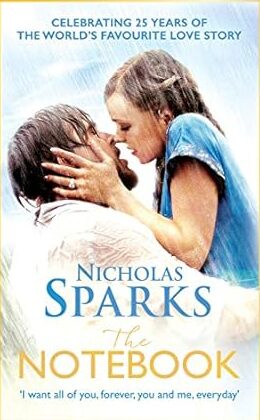 The Notebook book cover by Nicholas Sparks, classic romance novel and emotional love story