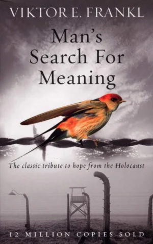 Man's Search for Meaning book cover by Viktor Frankl, Holocaust memoir and logotherapy psychology classic