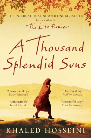 A Thousand Splendid Suns book cover by Khaled Hosseini - showing a woman in a burqa against a muted landscape.