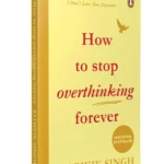 How to Stop Overthinking book cover showing a calm, minimalist brain illustration with a thought bubble turning into birds.