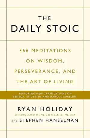 The Daily Stoic book cover featuring a classical statue or clean, modern typography on a solid background.