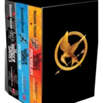 The Hunger Games 4-Book Box Set showing the stacked books with iconic cover art, a slipcase, and included poster.