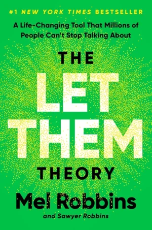 The Let Them Theory book cover showing a serene person with release symbol, like birds flying away from open hands.