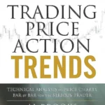 Trading Price Action Trends book cover by Al Brooks featuring detailed price charts with trend lines and annotations on a clean, professional background.